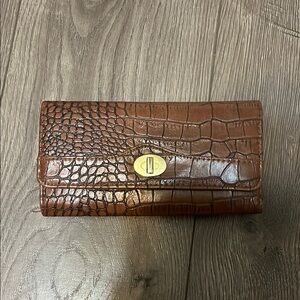 Brown Crocodile Embossed Wallet